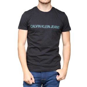 Calvin Klein pánské černé tričko Logo - L (901)